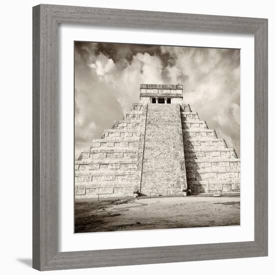 ¡Viva Mexico! Square Collection - Chichen Itza Pyramid VI-Philippe Hugonnard-Framed Photographic Print