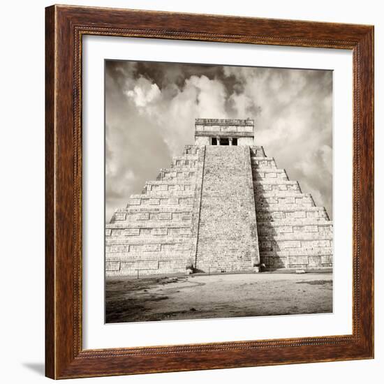 ¡Viva Mexico! Square Collection - Chichen Itza Pyramid VI-Philippe Hugonnard-Framed Photographic Print