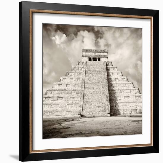 ¡Viva Mexico! Square Collection - Chichen Itza Pyramid VI-Philippe Hugonnard-Framed Photographic Print