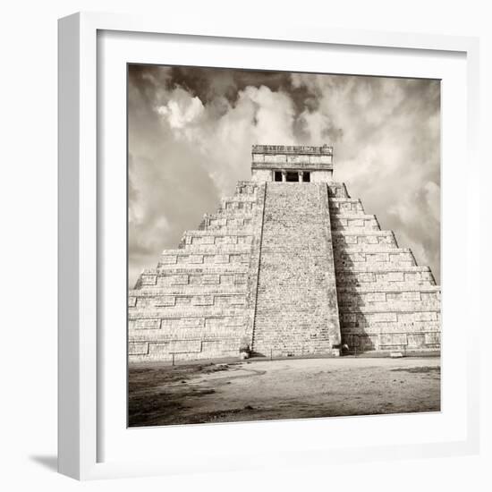 ¡Viva Mexico! Square Collection - Chichen Itza Pyramid VI-Philippe Hugonnard-Framed Photographic Print