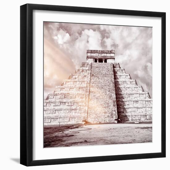 ¡Viva Mexico! Square Collection - Chichen Itza Pyramid VIII-Philippe Hugonnard-Framed Photographic Print