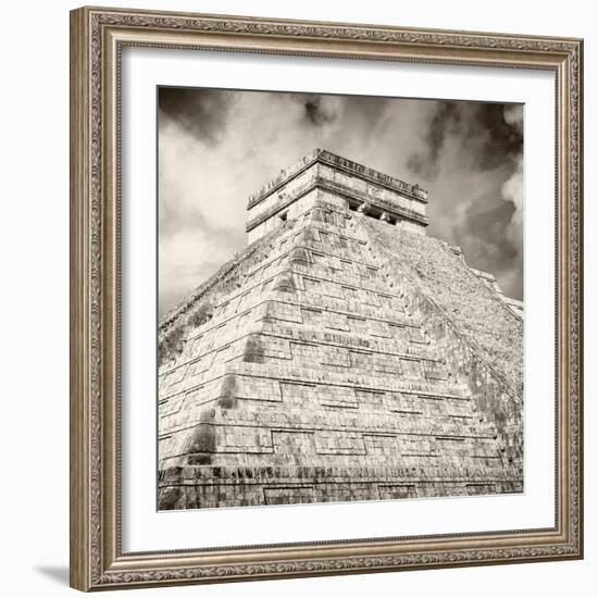 ¡Viva Mexico! Square Collection - Chichen Itza Pyramid X-Philippe Hugonnard-Framed Photographic Print