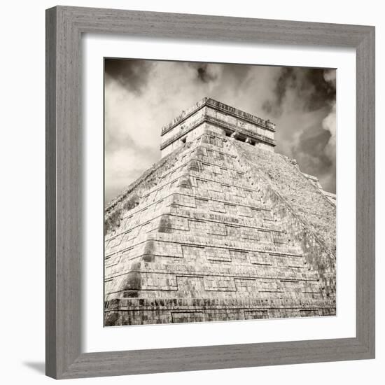 ¡Viva Mexico! Square Collection - Chichen Itza Pyramid X-Philippe Hugonnard-Framed Photographic Print