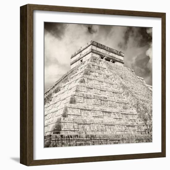 ¡Viva Mexico! Square Collection - Chichen Itza Pyramid X-Philippe Hugonnard-Framed Photographic Print