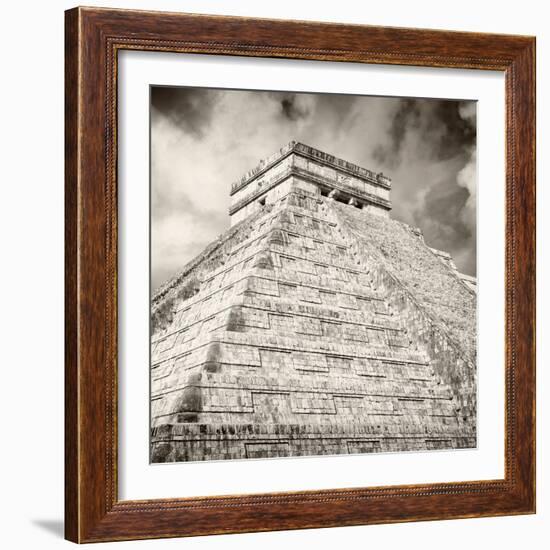 ¡Viva Mexico! Square Collection - Chichen Itza Pyramid X-Philippe Hugonnard-Framed Photographic Print