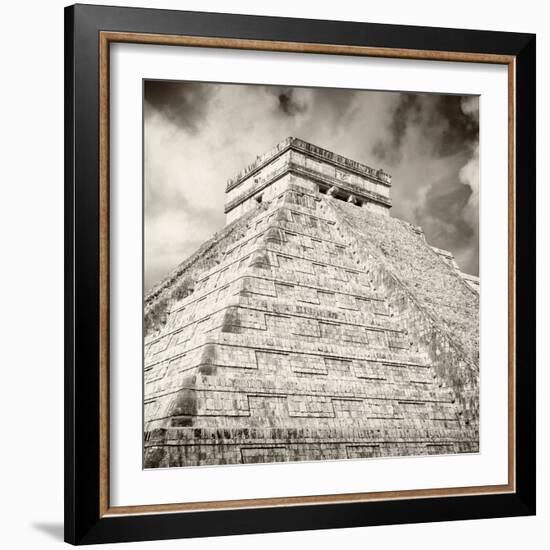 ¡Viva Mexico! Square Collection - Chichen Itza Pyramid X-Philippe Hugonnard-Framed Photographic Print