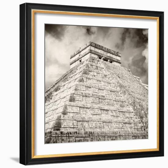 ¡Viva Mexico! Square Collection - Chichen Itza Pyramid X-Philippe Hugonnard-Framed Photographic Print