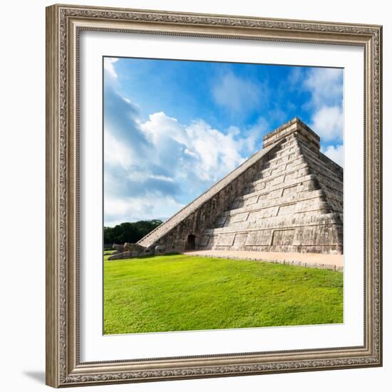 ¡Viva Mexico! Square Collection - Chichen Itza Pyramid XII-Philippe Hugonnard-Framed Photographic Print