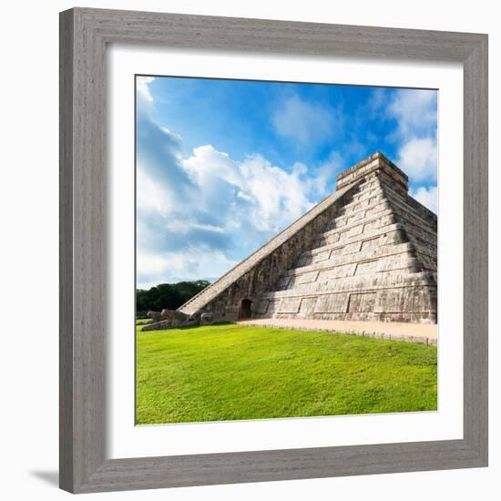 ¡Viva Mexico! Square Collection - Chichen Itza Pyramid XII-Philippe Hugonnard-Framed Photographic Print