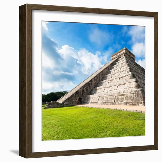 ¡Viva Mexico! Square Collection - Chichen Itza Pyramid XII-Philippe Hugonnard-Framed Photographic Print