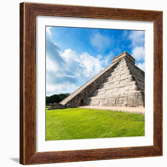 ¡Viva Mexico! Square Collection - Chichen Itza Pyramid XII-Philippe Hugonnard-Framed Photographic Print