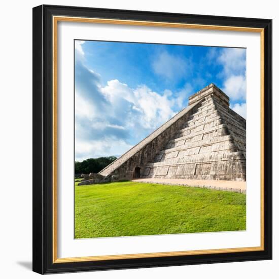 ¡Viva Mexico! Square Collection - Chichen Itza Pyramid XII-Philippe Hugonnard-Framed Photographic Print