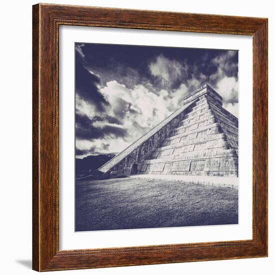 ¡Viva Mexico! Square Collection - Chichen Itza Pyramid XIII-Philippe Hugonnard-Framed Photographic Print