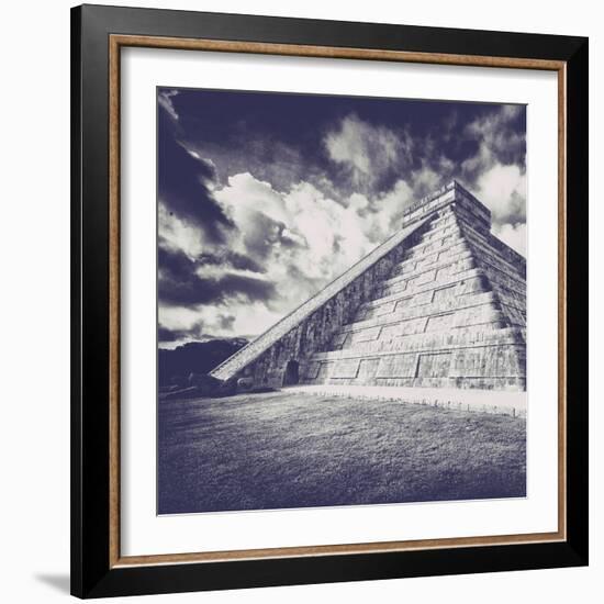 ¡Viva Mexico! Square Collection - Chichen Itza Pyramid XIII-Philippe Hugonnard-Framed Photographic Print
