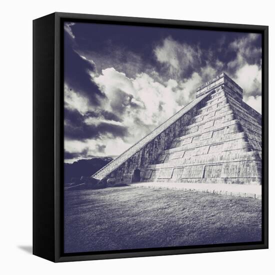 ¡Viva Mexico! Square Collection - Chichen Itza Pyramid XIII-Philippe Hugonnard-Framed Premier Image Canvas