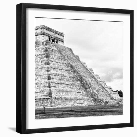 ¡Viva Mexico! Square Collection - Chichen Itza Pyramid XIX-Philippe Hugonnard-Framed Photographic Print