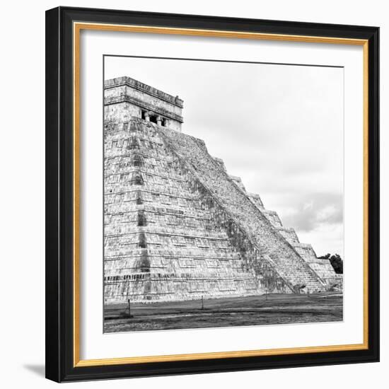 ¡Viva Mexico! Square Collection - Chichen Itza Pyramid XIX-Philippe Hugonnard-Framed Photographic Print