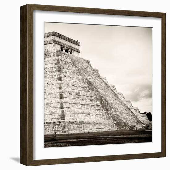 ¡Viva Mexico! Square Collection - Chichen Itza Pyramid XVIII-Philippe Hugonnard-Framed Photographic Print