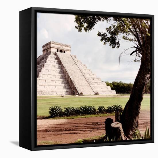 ¡Viva Mexico! Square Collection - Chichen Itza Pyramid-Philippe Hugonnard-Framed Premier Image Canvas