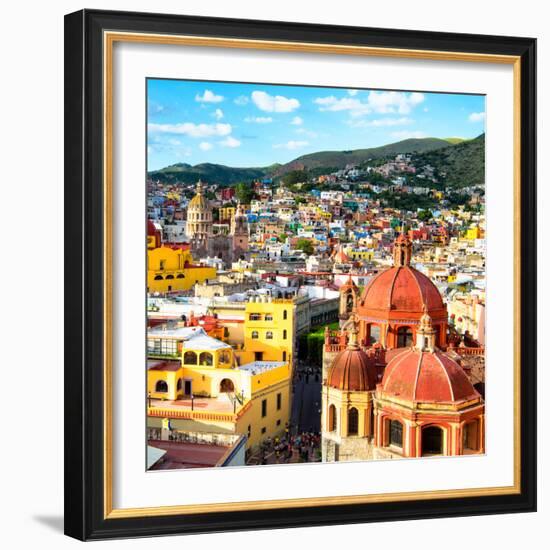 ¡Viva Mexico! Square Collection - Church Domes in Guanajuato II-Philippe Hugonnard-Framed Photographic Print