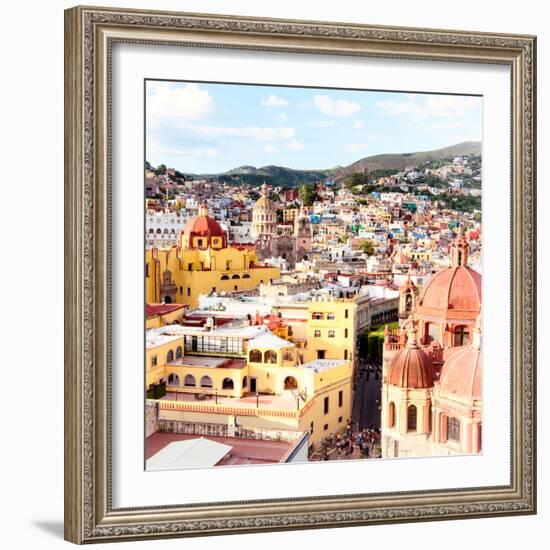 ¡Viva Mexico! Square Collection - Church Domes in Guanajuato III-Philippe Hugonnard-Framed Photographic Print