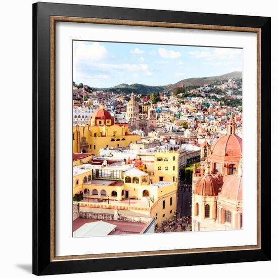 ¡Viva Mexico! Square Collection - Church Domes in Guanajuato III-Philippe Hugonnard-Framed Photographic Print