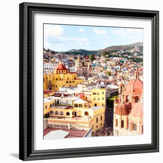 ¡Viva Mexico! Square Collection - Church Domes in Guanajuato III-Philippe Hugonnard-Framed Photographic Print