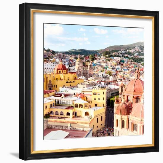 ¡Viva Mexico! Square Collection - Church Domes in Guanajuato III-Philippe Hugonnard-Framed Photographic Print