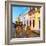 ¡Viva Mexico! Square Collection - Coloful Street in Campeche-Philippe Hugonnard-Framed Photographic Print