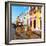 ¡Viva Mexico! Square Collection - Coloful Street in Campeche-Philippe Hugonnard-Framed Photographic Print