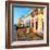 ¡Viva Mexico! Square Collection - Coloful Street in Campeche-Philippe Hugonnard-Framed Photographic Print