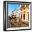 ¡Viva Mexico! Square Collection - Coloful Street in Campeche-Philippe Hugonnard-Framed Photographic Print