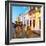 ¡Viva Mexico! Square Collection - Coloful Street in Campeche-Philippe Hugonnard-Framed Photographic Print