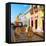 ¡Viva Mexico! Square Collection - Coloful Street in Campeche-Philippe Hugonnard-Framed Premier Image Canvas