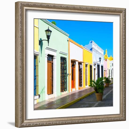 ¡Viva Mexico! Square Collection - Coloful Street V-Philippe Hugonnard-Framed Photographic Print