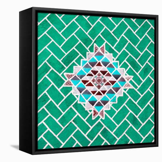 ¡Viva Mexico! Square Collection - Coral Green Mosaics-Philippe Hugonnard-Framed Premier Image Canvas