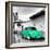 ¡Viva Mexico! Square Collection - Coral Green VW Beetle Car in San Cristobal de Las Casas-Philippe Hugonnard-Framed Photographic Print