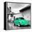 ¡Viva Mexico! Square Collection - Coral Green VW Beetle Car in San Cristobal de Las Casas-Philippe Hugonnard-Framed Premier Image Canvas