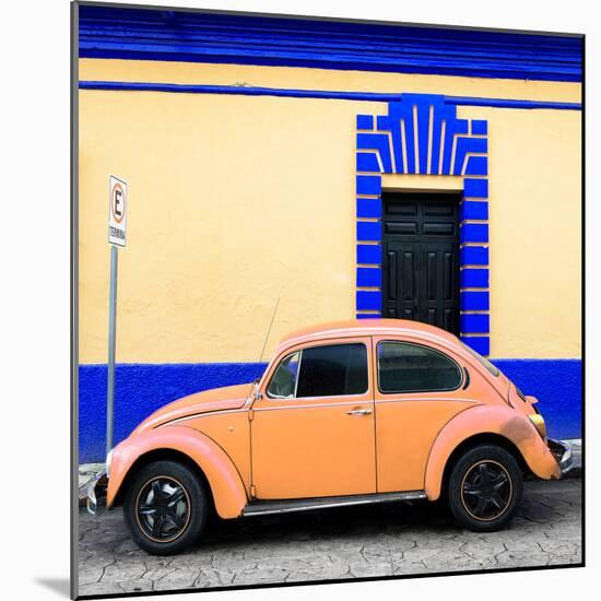 ¡Viva Mexico! Square Collection - Coral VW Beetle - San Cristobal-Philippe Hugonnard-Mounted Photographic Print