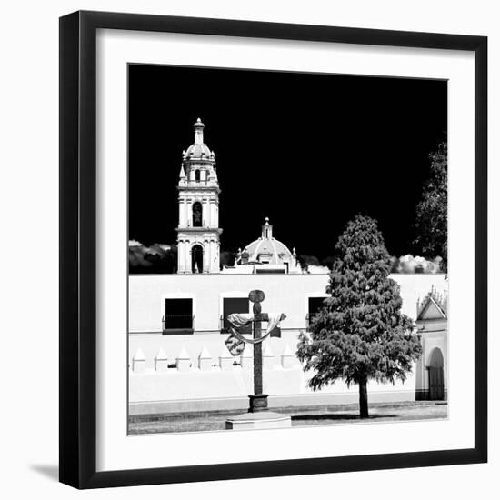 ¡Viva Mexico! Square Collection - Courtyard of a Church in Puebla I-Philippe Hugonnard-Framed Photographic Print