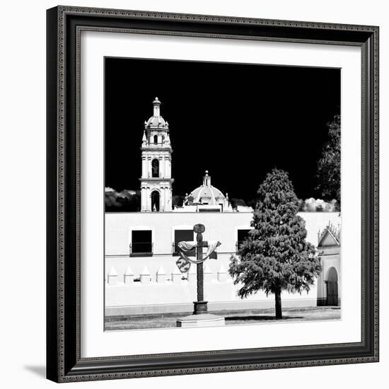 ¡Viva Mexico! Square Collection - Courtyard of a Church in Puebla I-Philippe Hugonnard-Framed Photographic Print