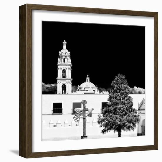 ¡Viva Mexico! Square Collection - Courtyard of a Church in Puebla III-Philippe Hugonnard-Framed Photographic Print