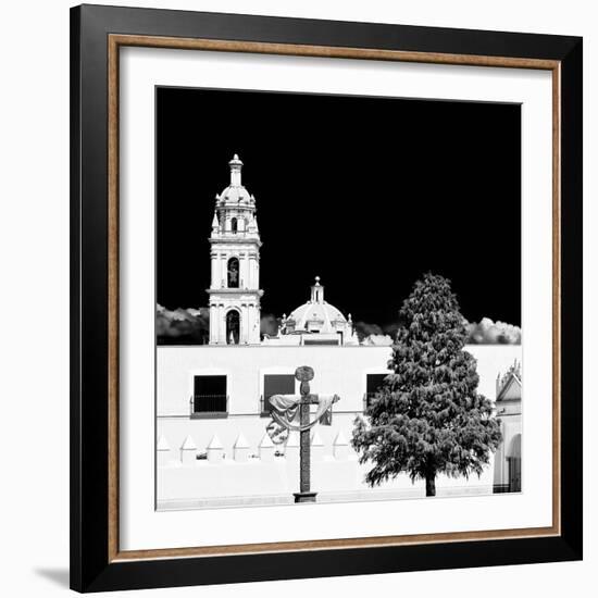 ¡Viva Mexico! Square Collection - Courtyard of a Church in Puebla III-Philippe Hugonnard-Framed Photographic Print