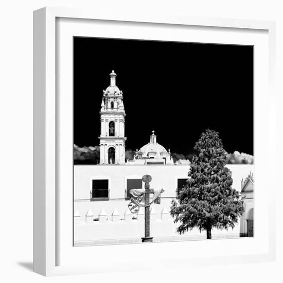 ¡Viva Mexico! Square Collection - Courtyard of a Church in Puebla III-Philippe Hugonnard-Framed Photographic Print