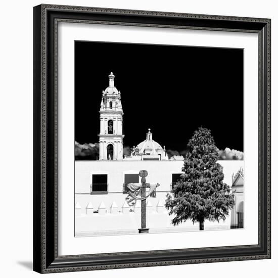 ¡Viva Mexico! Square Collection - Courtyard of a Church in Puebla III-Philippe Hugonnard-Framed Photographic Print