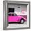 ¡Viva Mexico! Square Collection - Deep Pink VW Beetle Car & Peace Symbol-Philippe Hugonnard-Framed Photographic Print