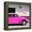 ¡Viva Mexico! Square Collection - Deep Pink VW Beetle Car & Peace Symbol-Philippe Hugonnard-Framed Premier Image Canvas