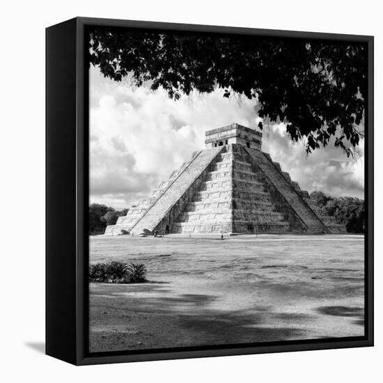 ¡Viva Mexico! Square Collection - El Castillo Pyramid - Chichen Itza I-Philippe Hugonnard-Framed Premier Image Canvas