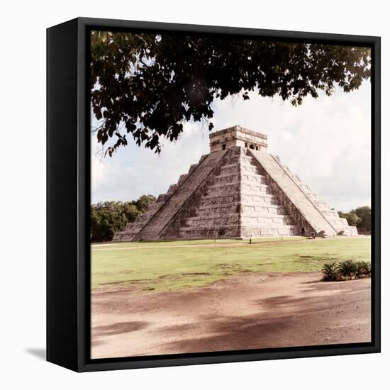 ¡Viva Mexico! Square Collection - El Castillo Pyramid - Chichen Itza II-Philippe Hugonnard-Framed Premier Image Canvas