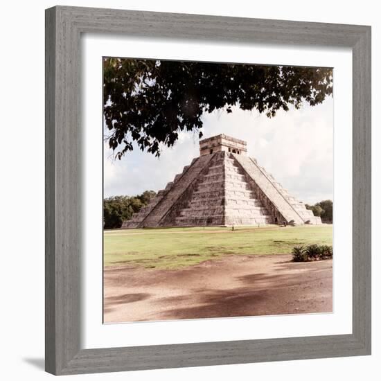 ¡Viva Mexico! Square Collection - El Castillo Pyramid - Chichen Itza II-Philippe Hugonnard-Framed Photographic Print